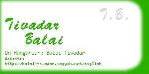 tivadar balai business card